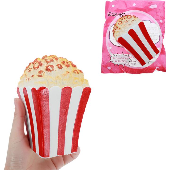 Squishy Popcorn 15CM Slow Rising Squeeze Toy Stress Reliever Decor Phone Strap Gift With Packaging