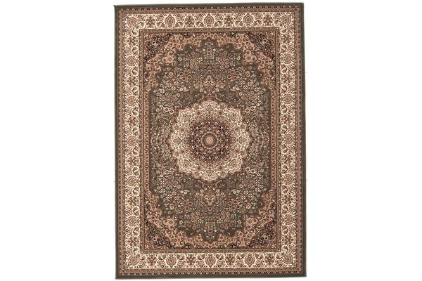 Stunning Formal Medallion Design Rug Green 230x160cm