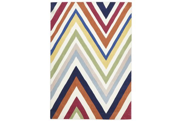 Stunning Multi Coloured Chevron Rug 165x115cm