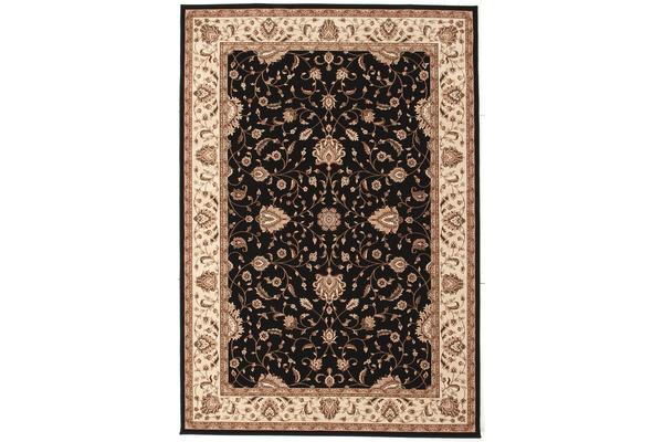 Stunning Formal Classic Design Rug Black 230x160cm