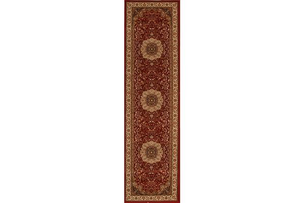 Stunning Formal Medallion Design Rug Red 300x80cm