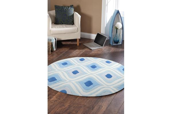 Stunning Oil Lamp Blue Rug 200x200cm