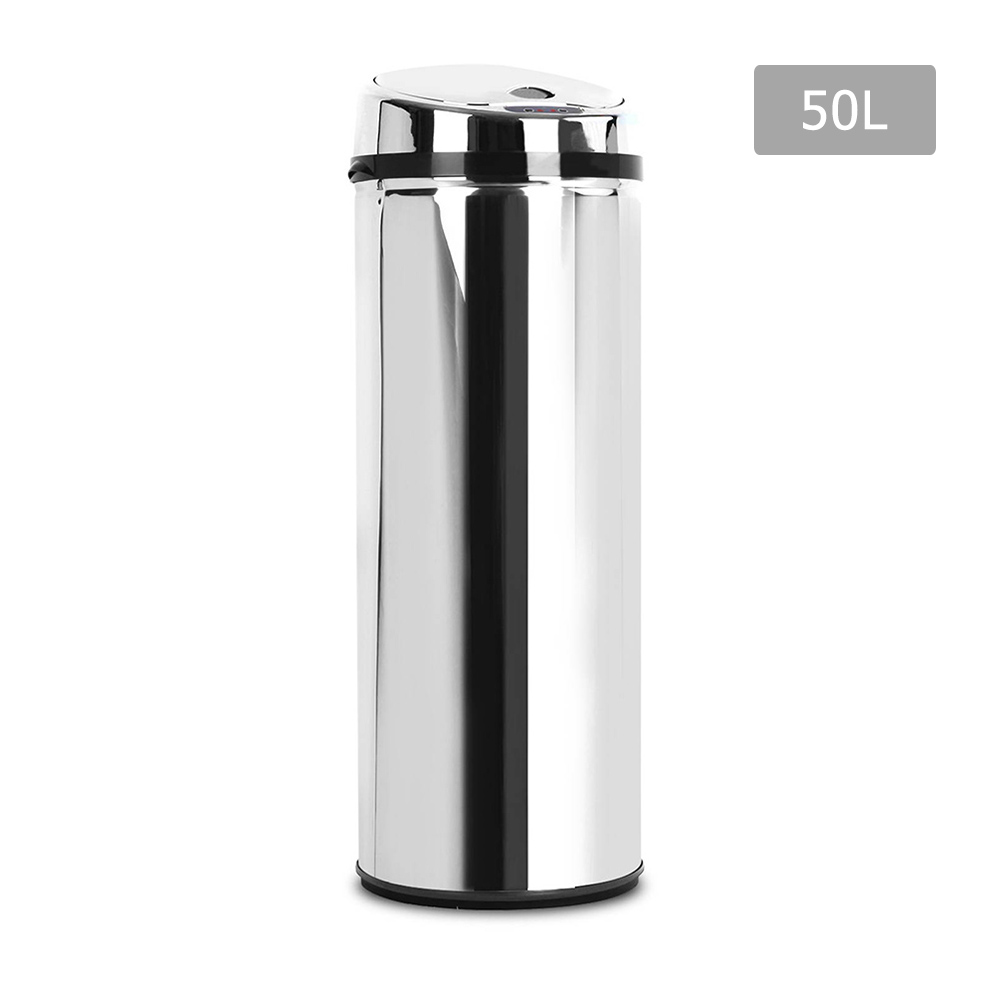 Stainless Steel Motion Sensor Rubbish Bin 50L (Round)