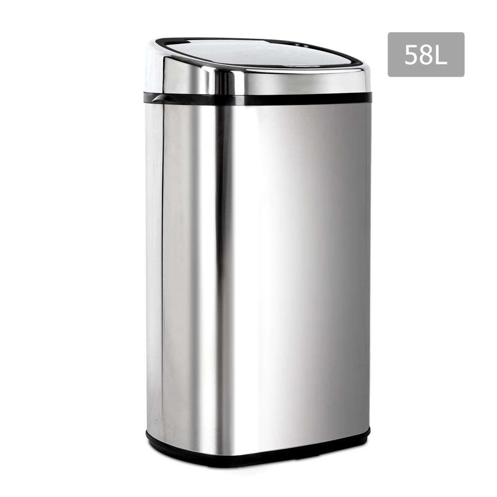 Stainless Steel Motion Sensor Rubbish Bin 58L