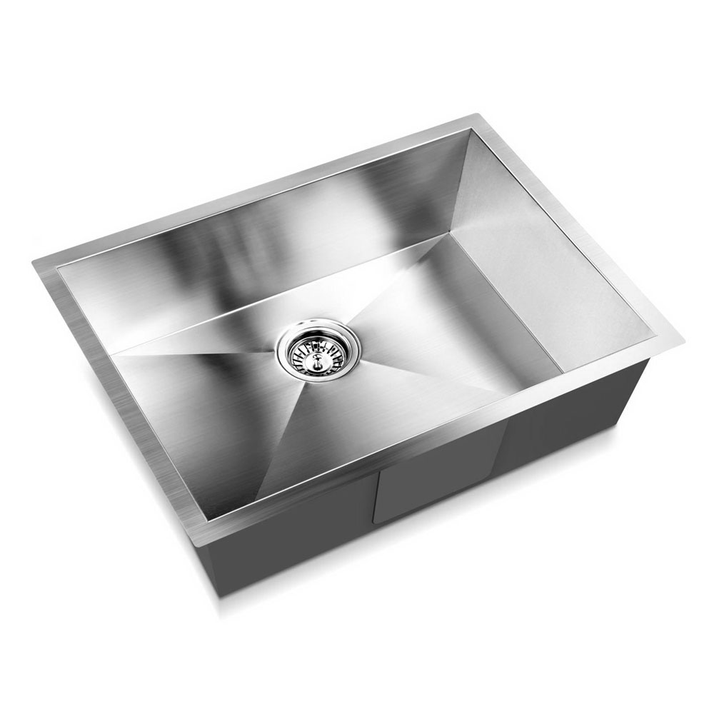 Stainless Steel Kitchen/Laundry Sink with Waste Strainer 600 x 450 mm