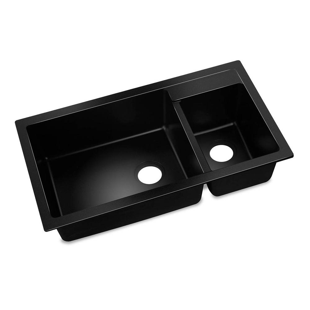 Stone Kitchen Double Sink (Black) 860 x 500