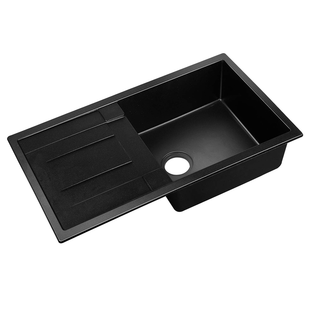 Stone Kitchen Sink (Black) 860 x 500