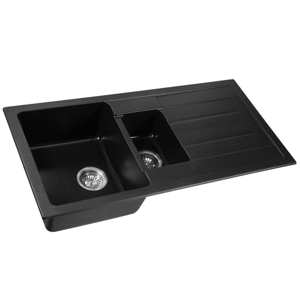 Stone Kitchen Sink (Black) 1000x500