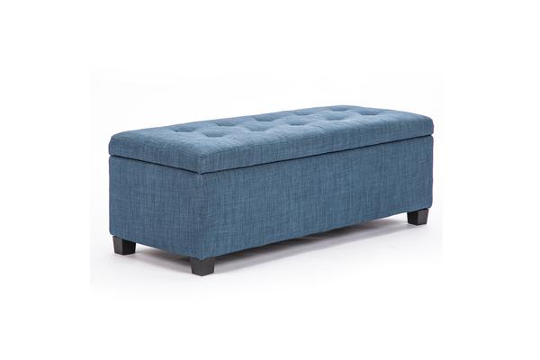 Storage Ottoman Fabric - NAVY GREY