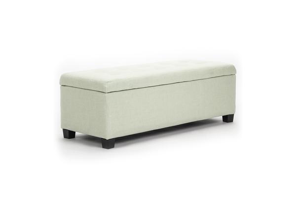 Storage Ottoman Fabric - LIGHT GREEN