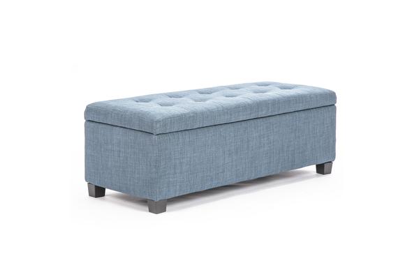 Storage Ottoman Fabric - LIGHT GREY