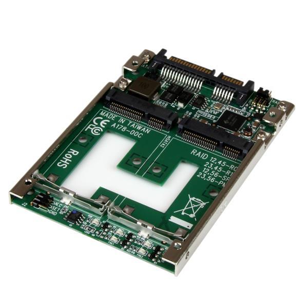 Startech 25Sat22msat Dual Msata Ssd To 2.5 Sata Raid Adapter