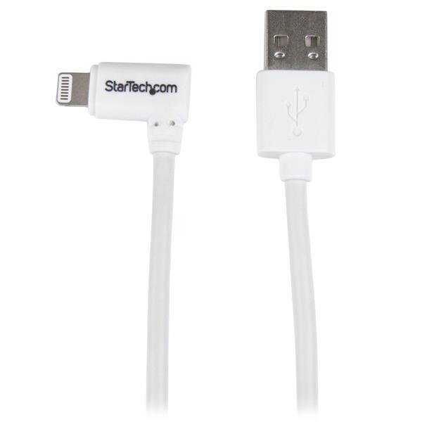 Startech Angled Lightning To Usb Cable - 2M (6Ft) - White