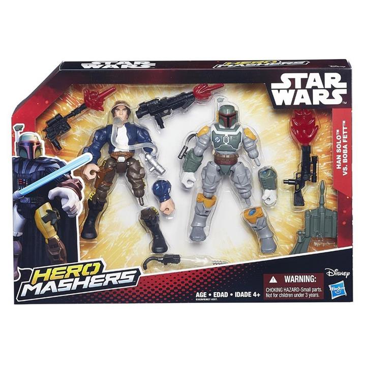 Star Wars VII Hero Mashers 6" Action Figure Battle Pack - Han Solo vs Boba Fett