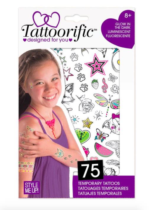 Style Me Up - Tattoorific Glow in the Dark Temporary Tattoos