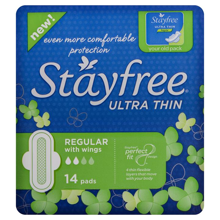 Stayfree Pads Regular With Wings X 14