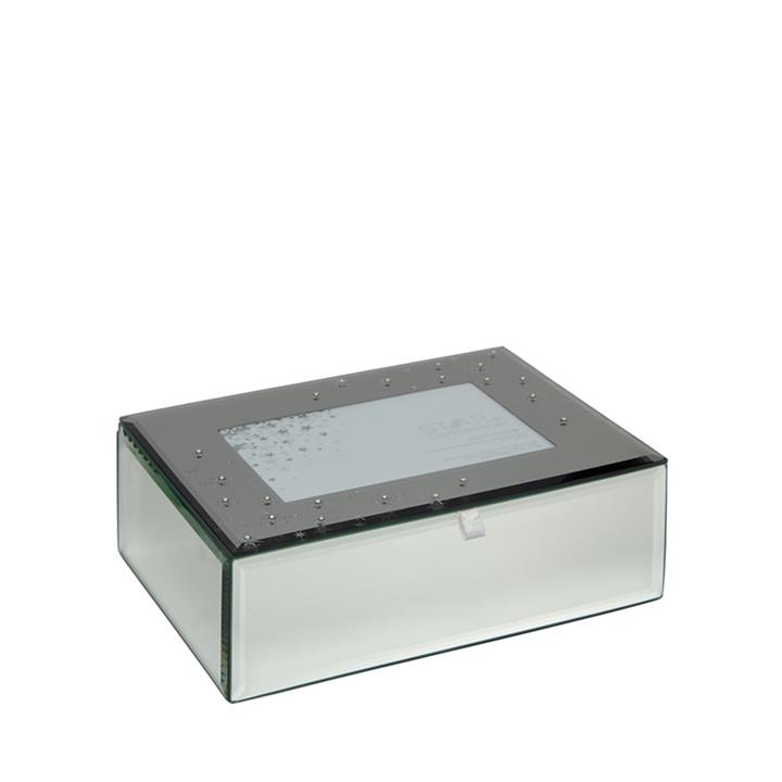 Star by Julien Macdonald Glass 'luciana' Photo Box, Silver