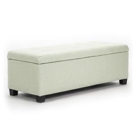 Storage Ottoman Fabric - Light Green