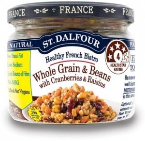 St Dalfour Healthy French Bistro Whole Grain & Beans with Cranberries & Raisins in Glass 200g