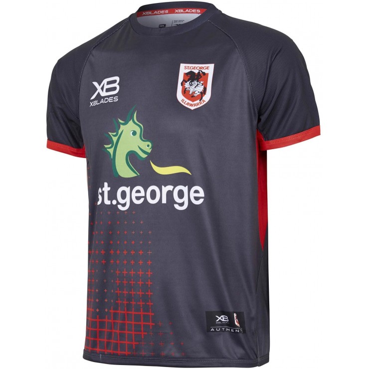 St. George Illawarra Dragons 2018 Mens Training T-Shirt Grey