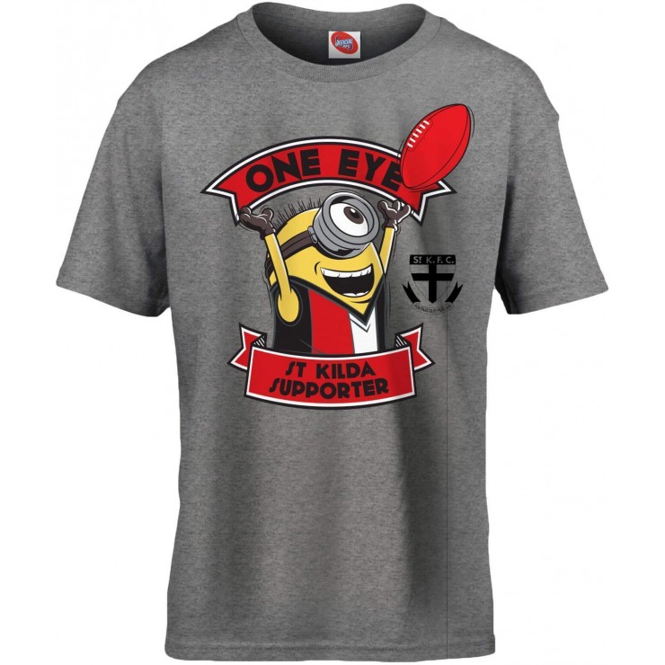 St Kilda Saints Kid's Minion Eye Tee