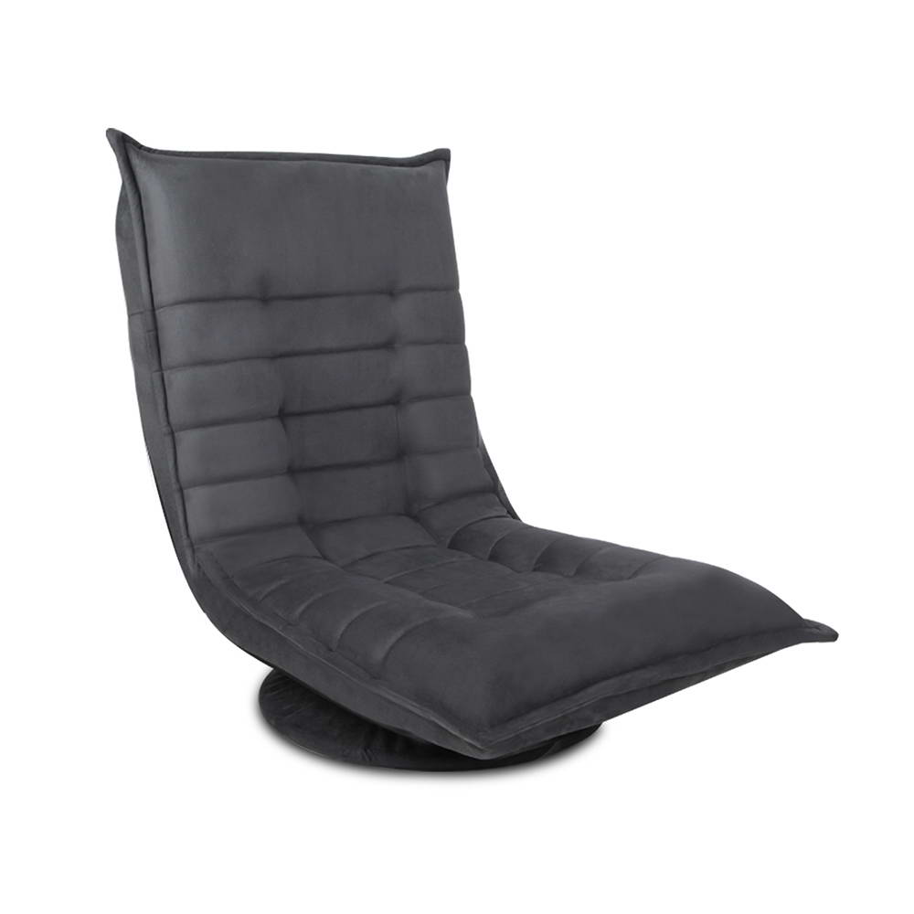 Swivel Foldable Floor Chair (Charcoal)