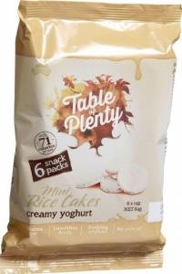 Table of Plenty Creamy Yoghurt Mini Rice Cakes 6x14g Snack Packs G/F 84g