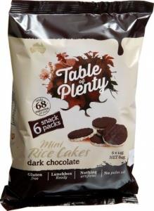 Table of Plenty Dark Chocolate Mini Rice Cakes 6x14g Snack Packs G/F 84g