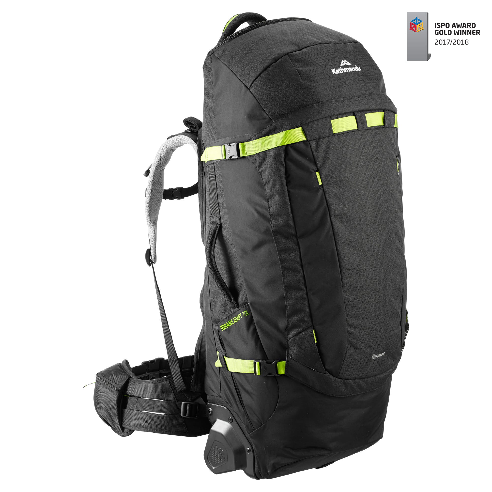 Terrane Adapt 70L Pack with World-First Wheel Technology