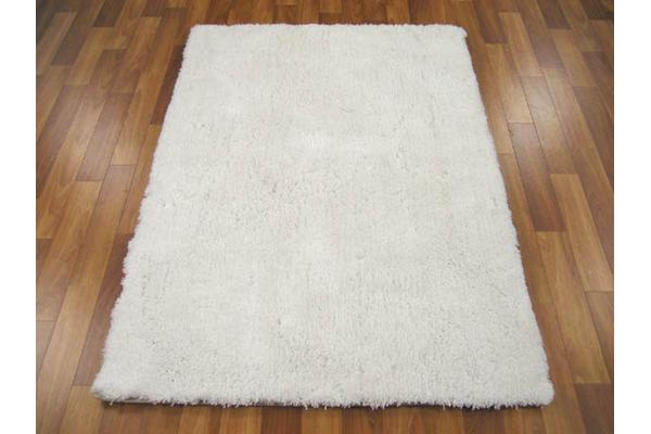 Texture Shag Rug White 320x230cm