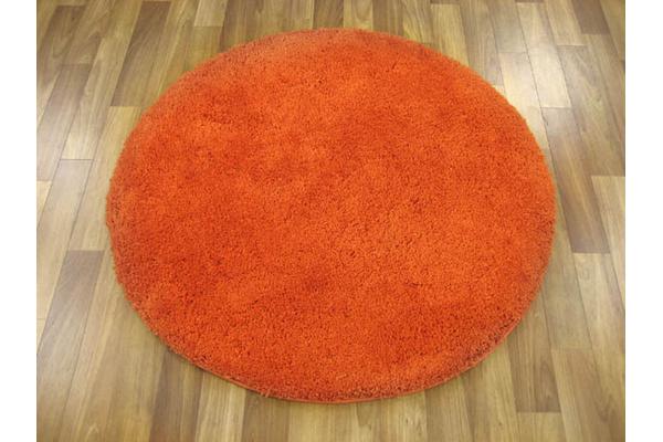 Texture Round Shag Rug Rust 90x90cm