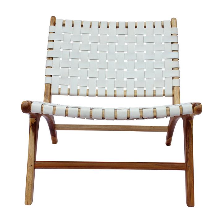 The Joni Chair | White Snow Leather