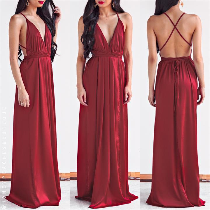 The Way I Love You Maxi Dress - Maroon