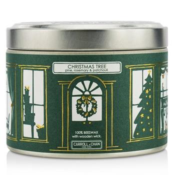 The Candle Company Tin Can Candle - Beeswax, Christmas Tree (8x5) cm Home Scent