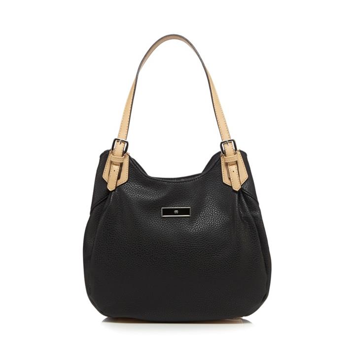 The Collection Black Three Compartment Shoulder Bag, Women's