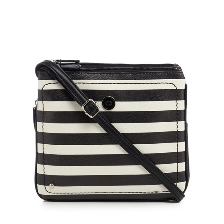 The Collection Black Striped Cross Body Bag, Women's