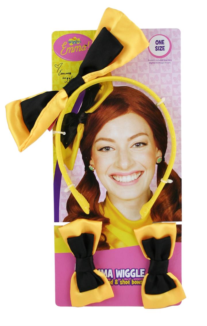 The Wiggles Emma Yellow Wiggle Headband and Shoe Bows Child Costume Accessories