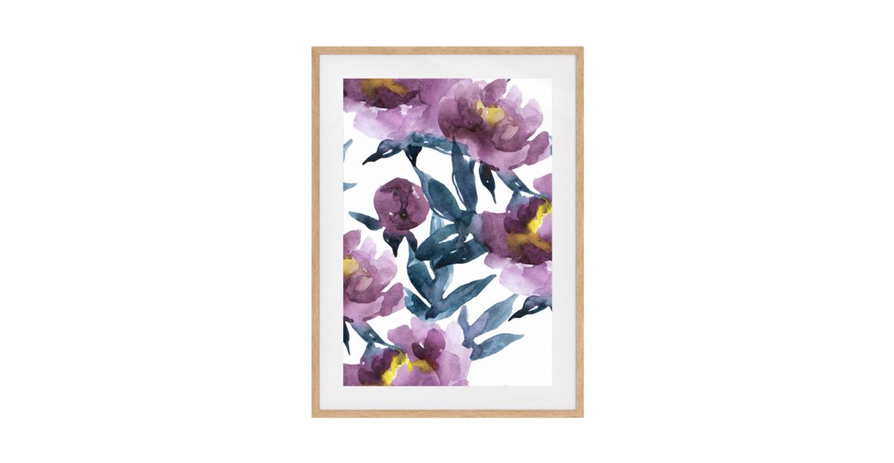 The Botanic Print Natural Wood Frame Small