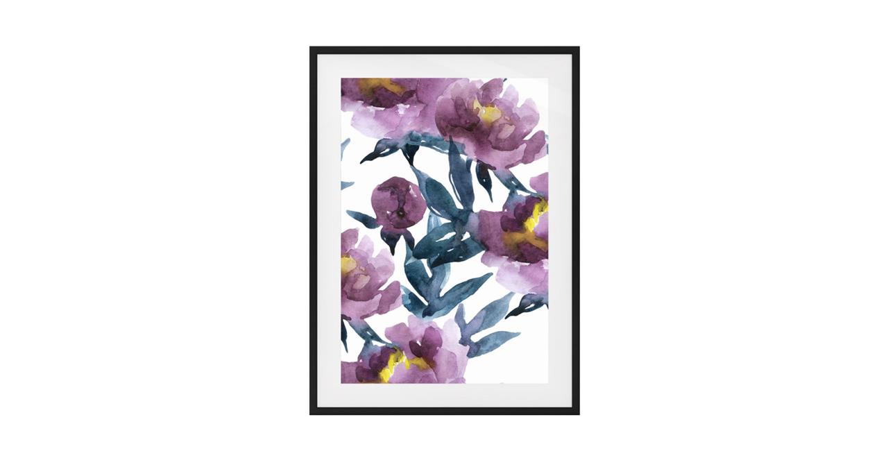 The Botanic Print Black Wood Frame Medium