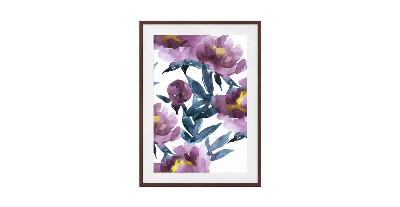 The Botanic Print Dark Brown Wood Frame Medium