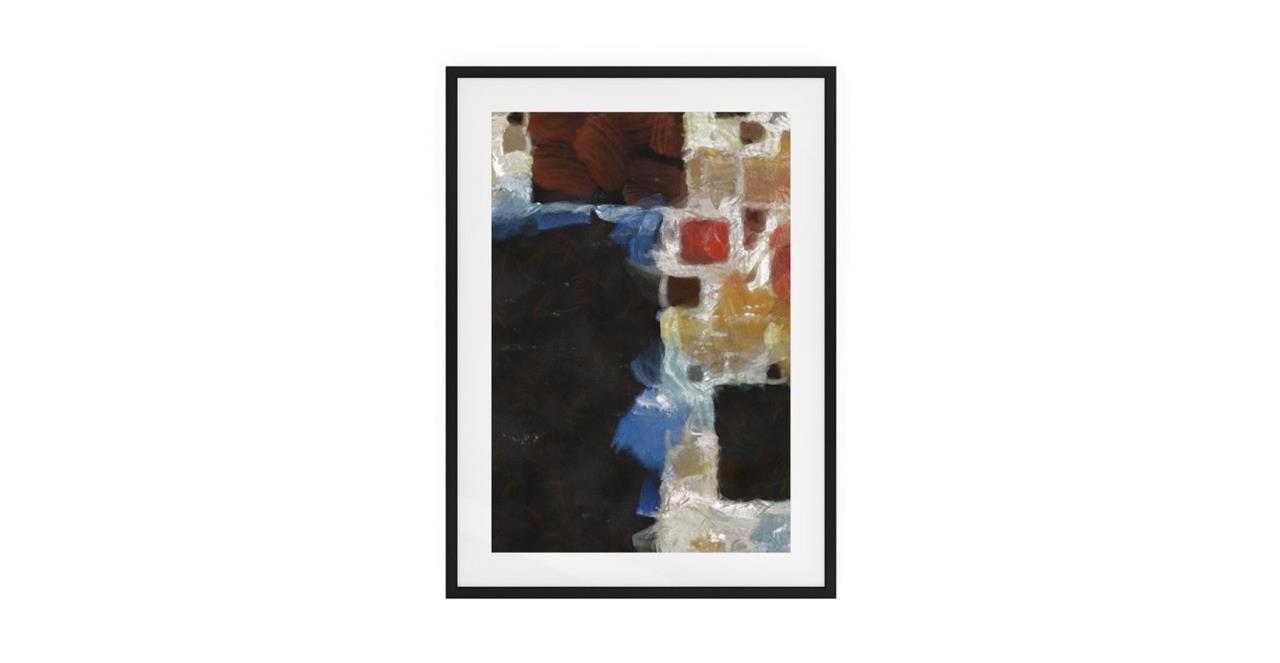 The Mosaic Print Black Wood Frame Medium One