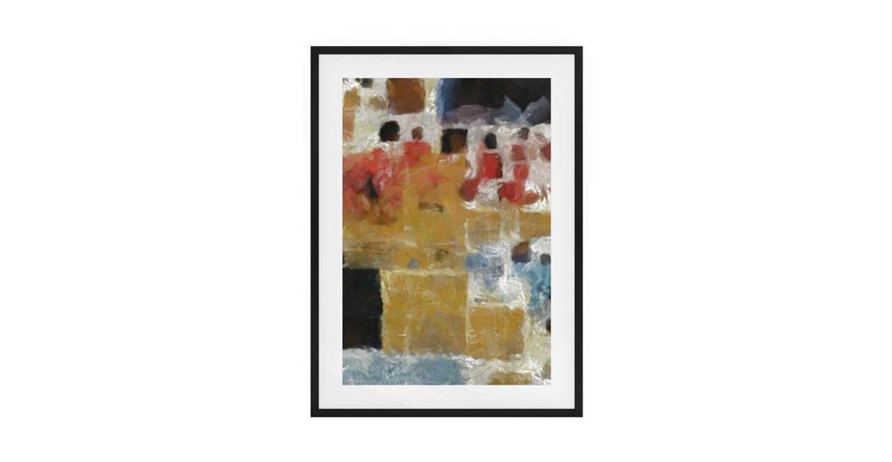 The Mosaic Print Black Wood Frame Small Two