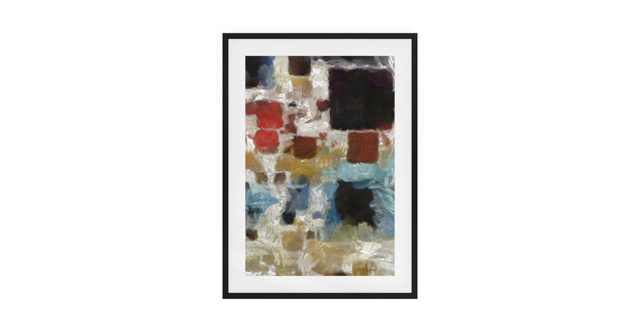 The Mosaic Print Black Wood Frame Small Three