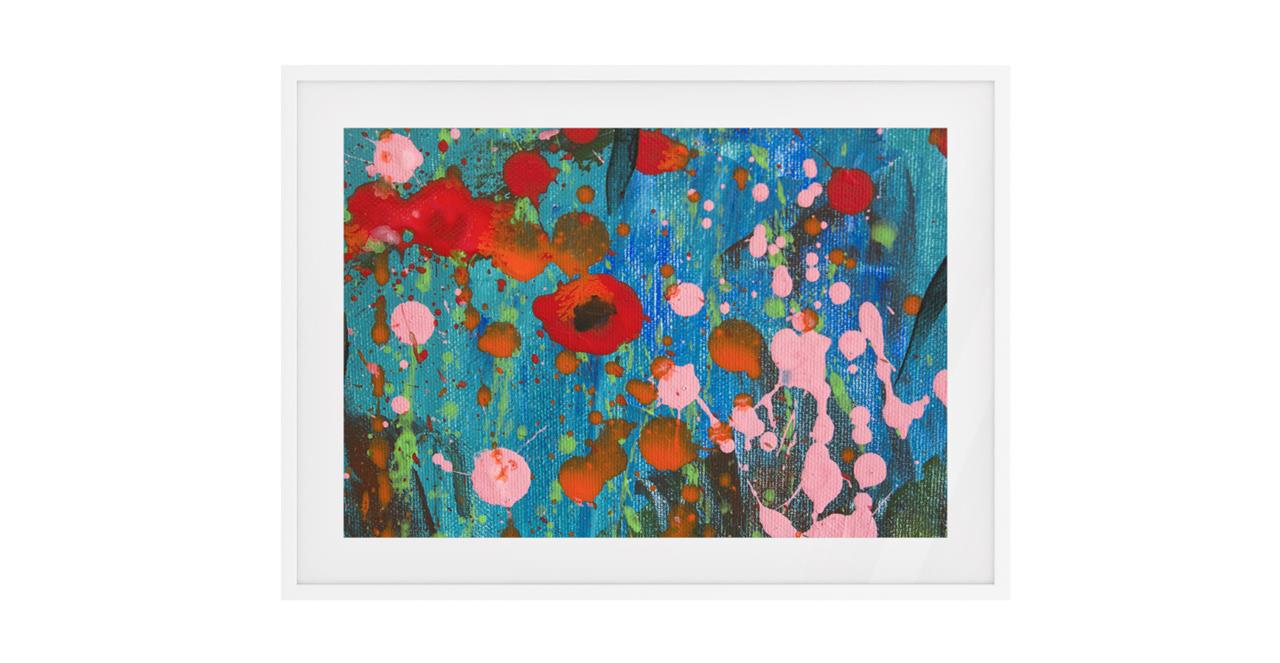 The Papaver Print White Wood Frame Medium