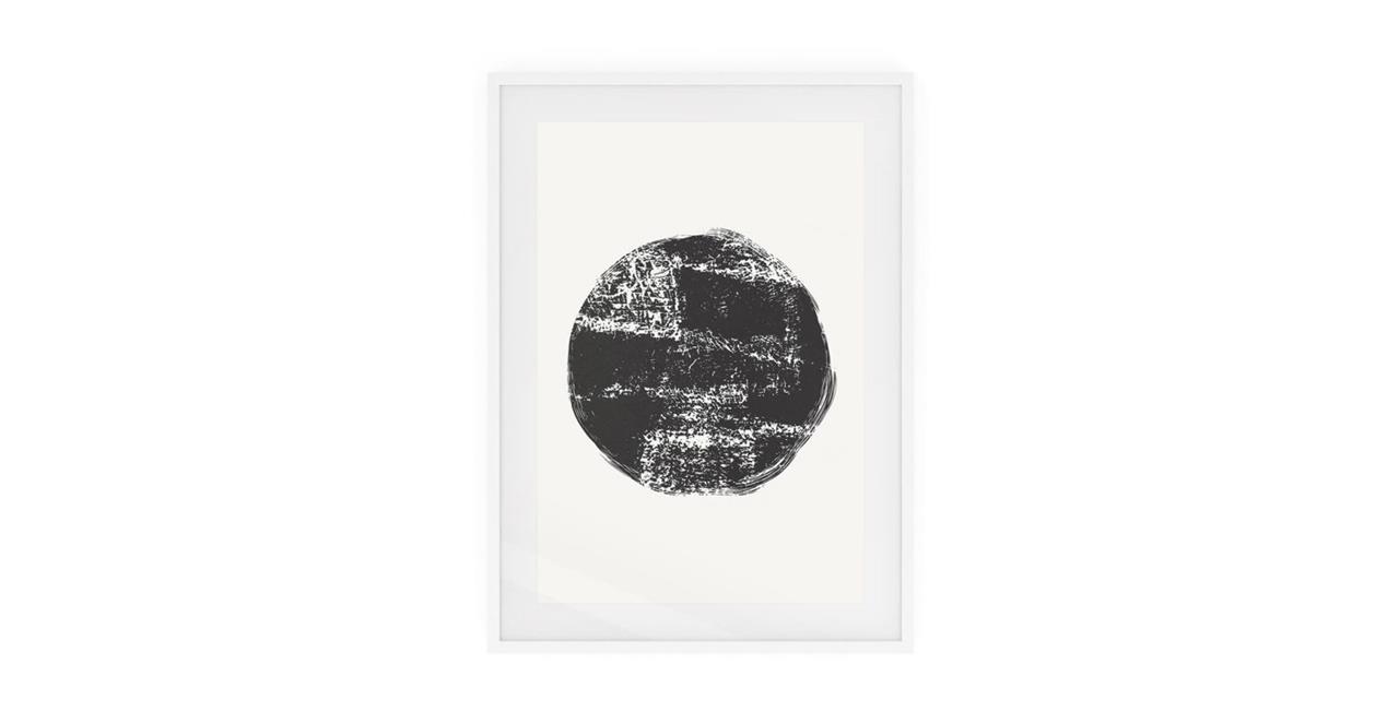 The Lunar Print White Wood Frame Small Full