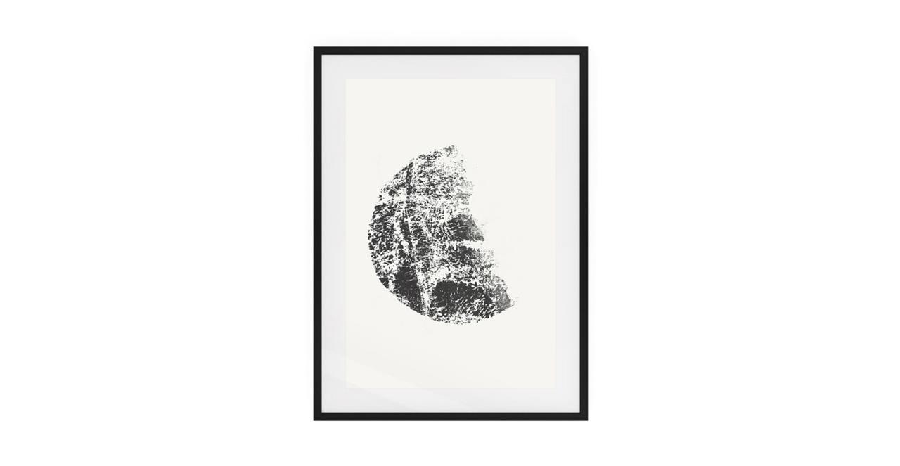 The Lunar Print Black Wood Frame Small Gibbous