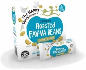 The Happy Snack Company Roasted Fav-va Beans Lightly Salted 6x25g Box