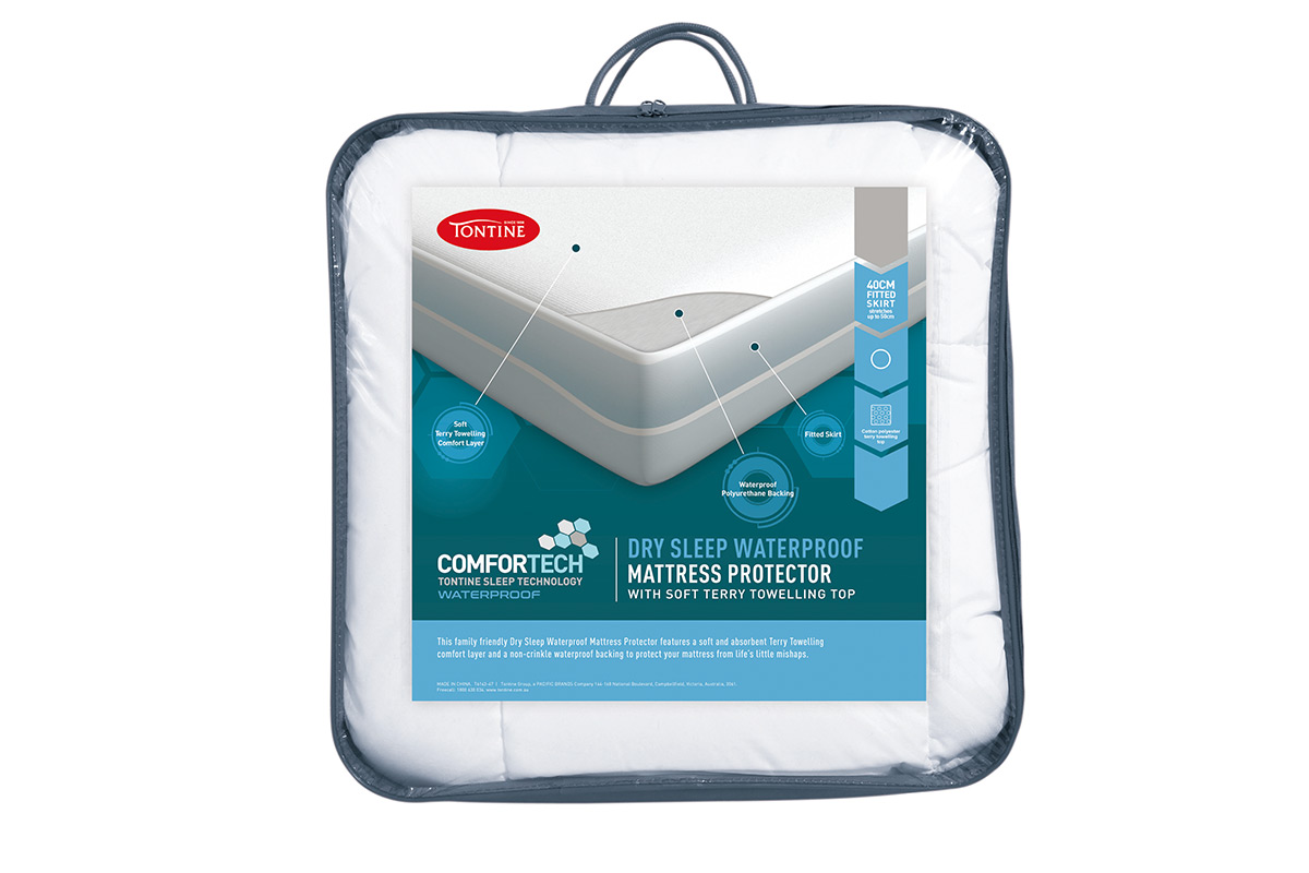 Tontine Comfortech Waterproof Fitted Mattress Protector (Single)