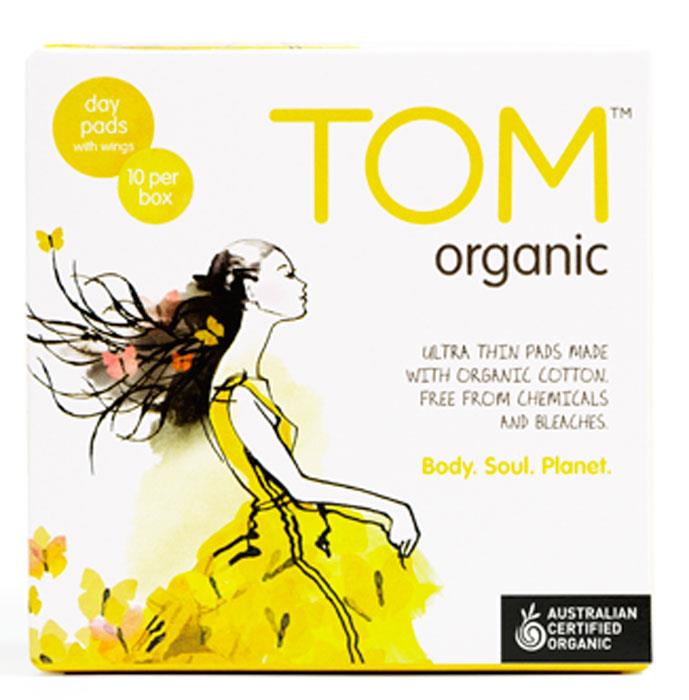 TOM Organic Ultra Thin Day Pads with Wings X 10