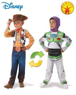 Toy Story Woody Buzz Lightyear Reversible Child Costume Size 3